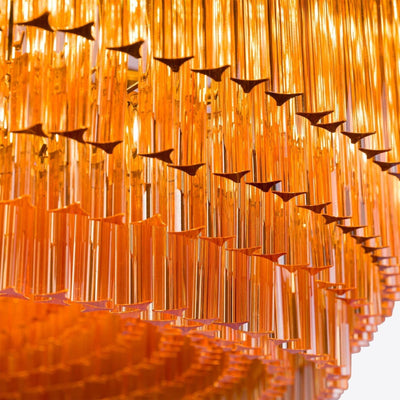 Maren Chandelier Amber Drum Glass