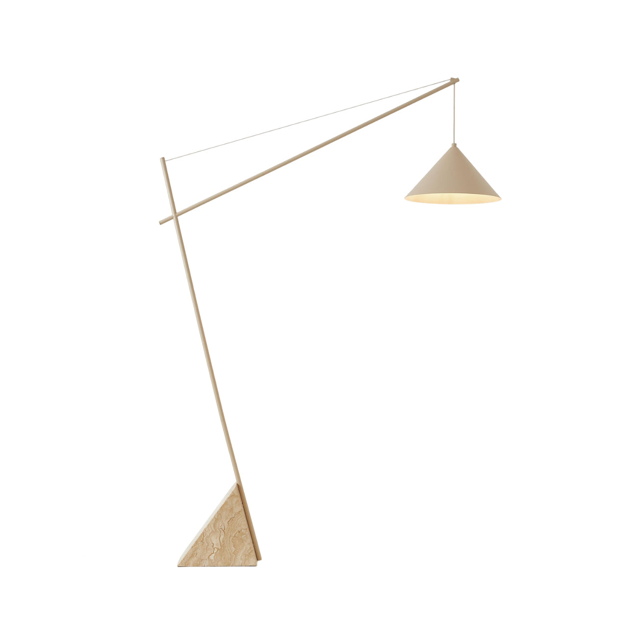 Valorielle Travertine Floor Lamp