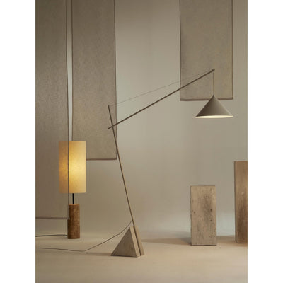Valorielle Travertine Floor Lamp