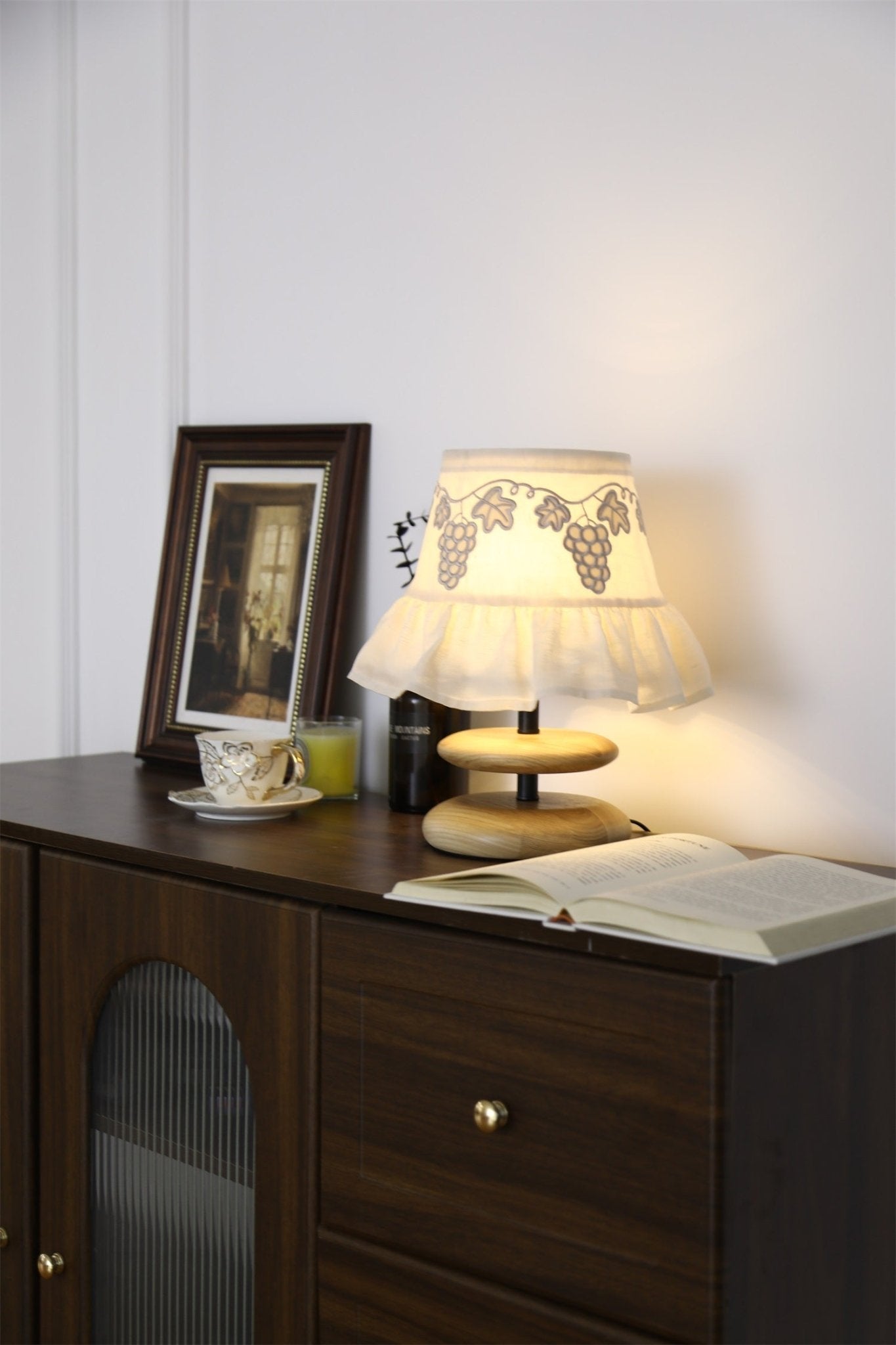 Grape Embroidery Table Lamp