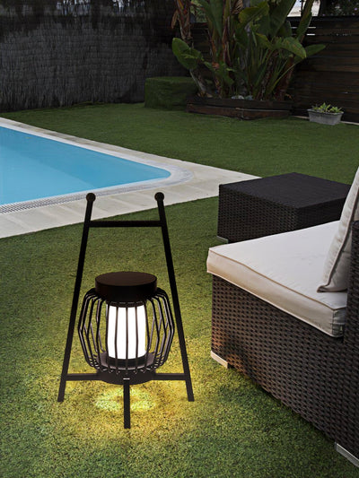 Vithair Oriental Wooden Outdoor Floor Lamp