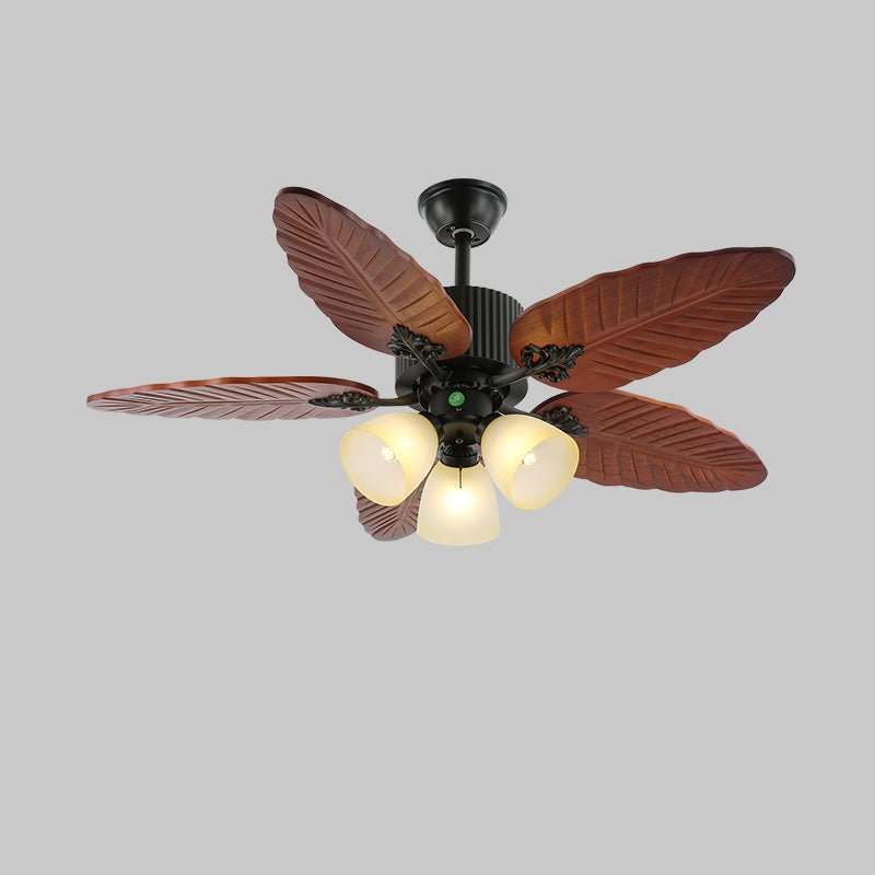Palmoré Wood Leaves Ceiling Fan Light