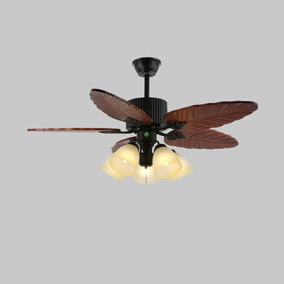 Palmoré Wood Leaves Ceiling Fan Light