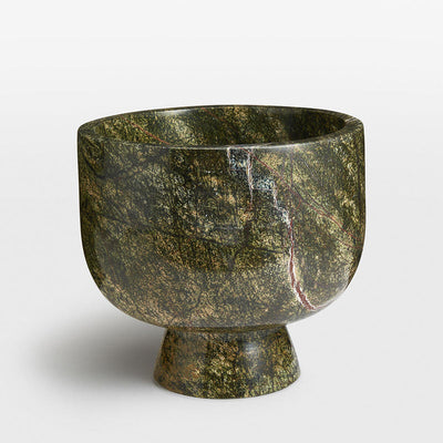 Flima Elegant Green Marble Sculptural Decorative Interior Bowl