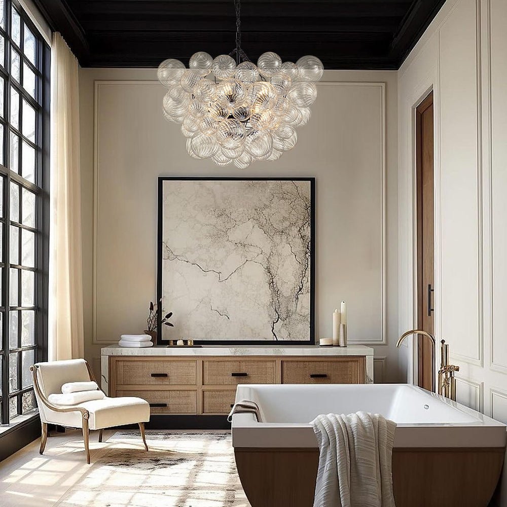 Aurora Chandelier Glass Ball Bubble Modern - Neutral Decor