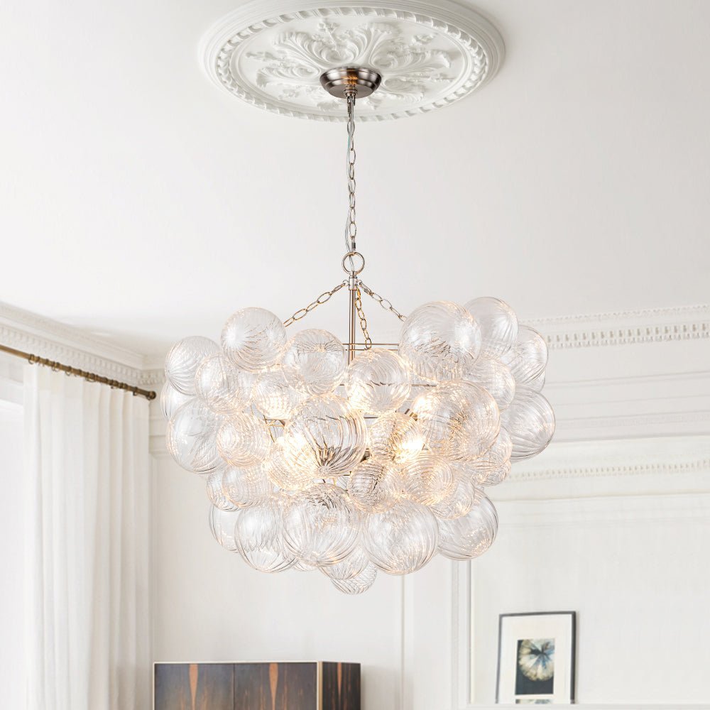 Aurora Chandelier Glass Ball Bubble Modern - Neutral Decor