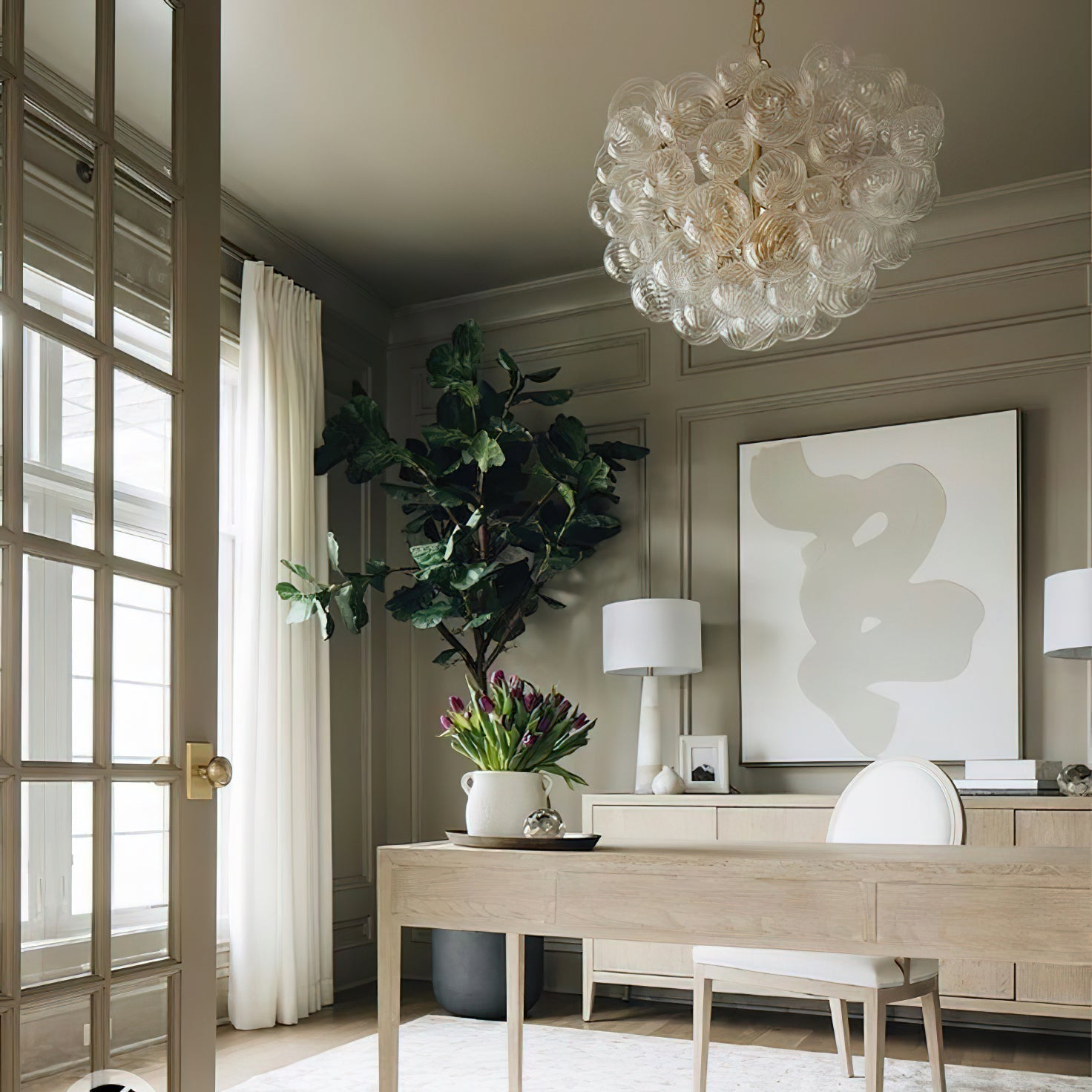 Aurora Chandelier Glass Ball Bubble Modern - Neutral Decor