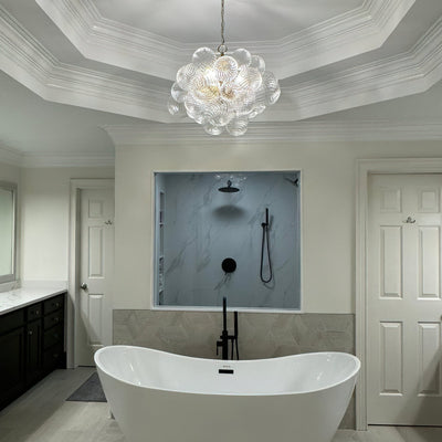 Aurora Chandelier Glass Ball Bubble Modern - Neutral Decor