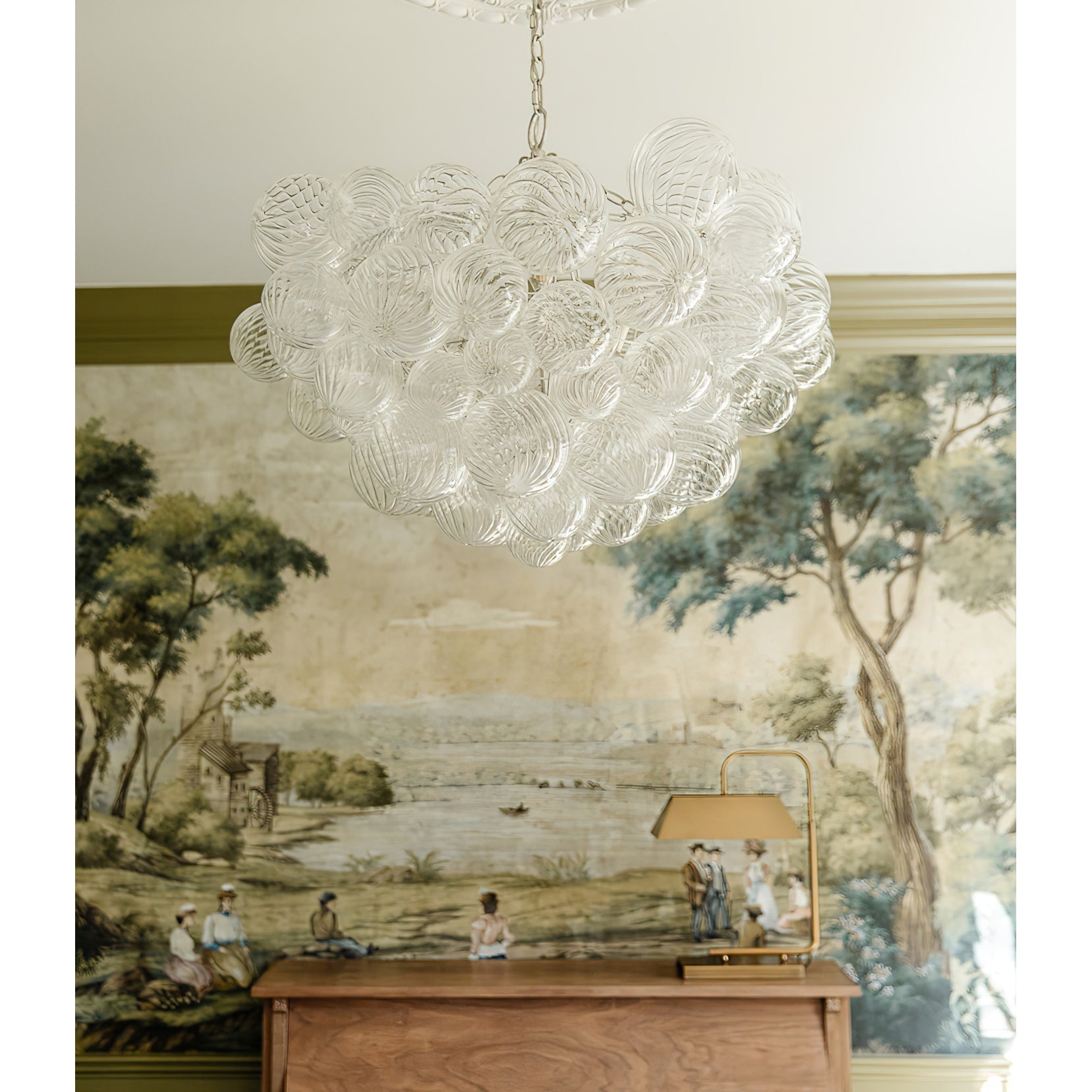 Aurora Chandelier Glass Ball Bubble Modern - Neutral Decor