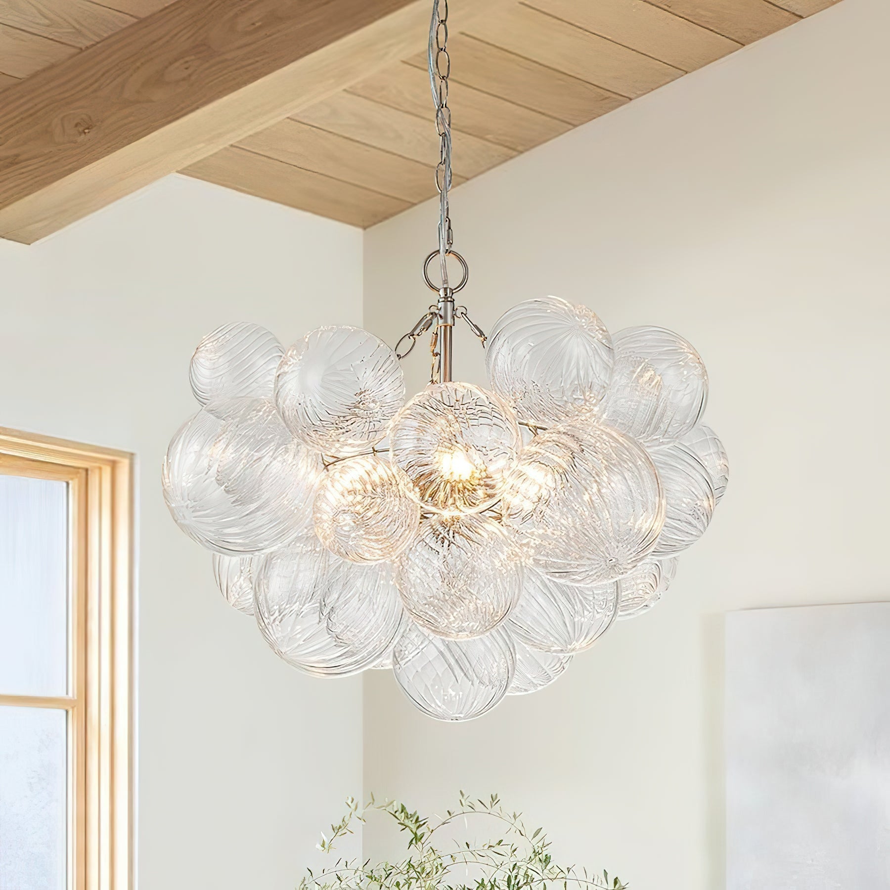 Aurora Chandelier Glass Ball Bubble Modern - Neutral Decor