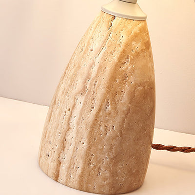Arsorarae Pleated Travertine Table Lamp