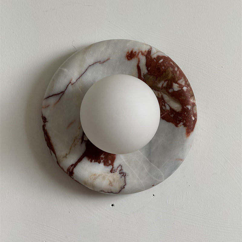 Westley Red Marble Indoor Wall Light