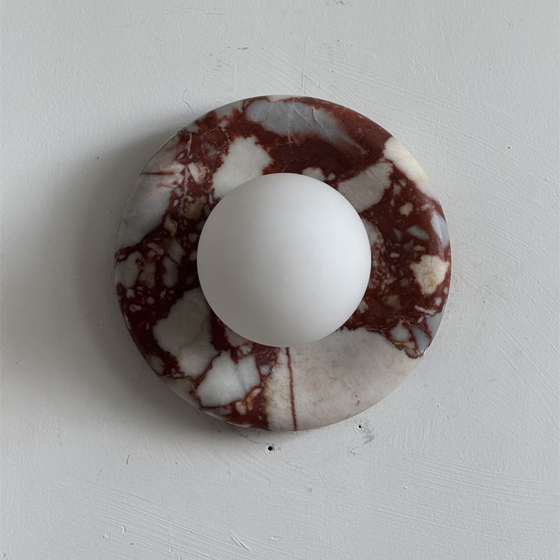 Westley Red Marble Indoor Wall Light