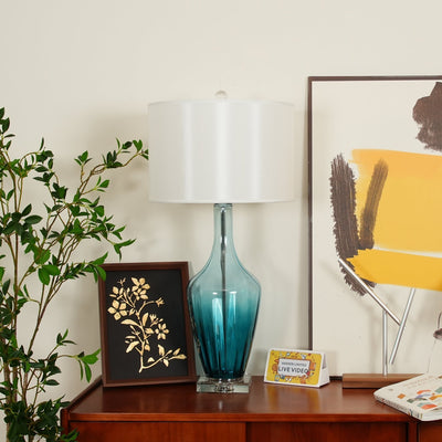 Syphae Glass Table Lamp - Neutral Decor