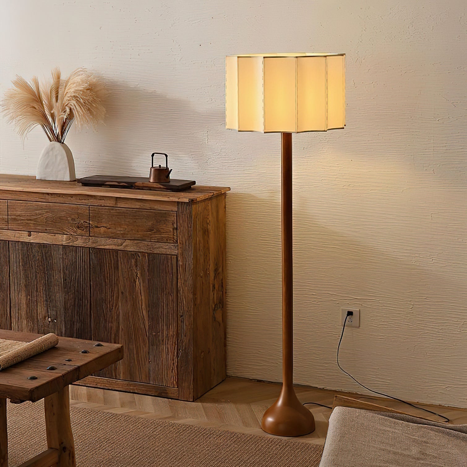 Bexi Minimalist Wood Floor Lamp