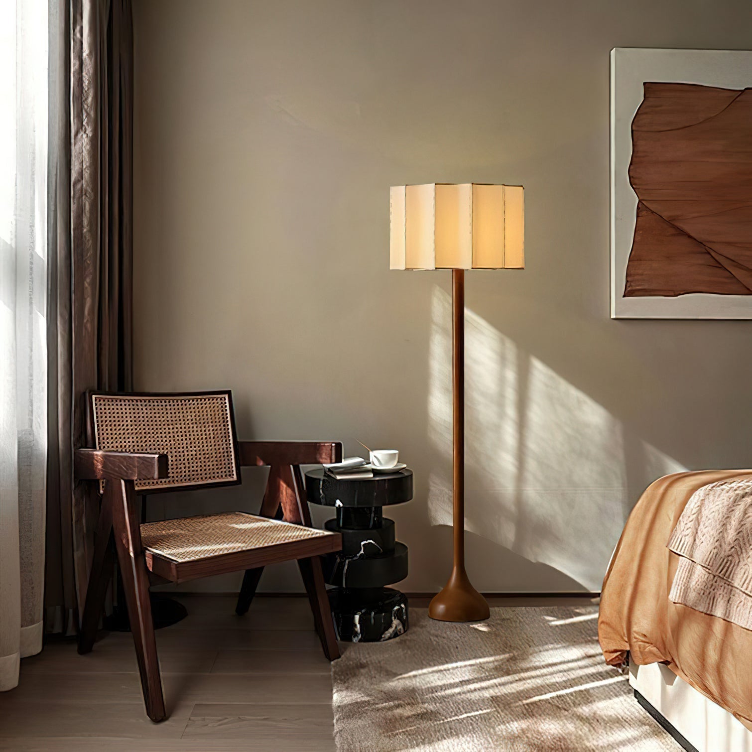 Bexi Minimalist Wood Floor Lamp