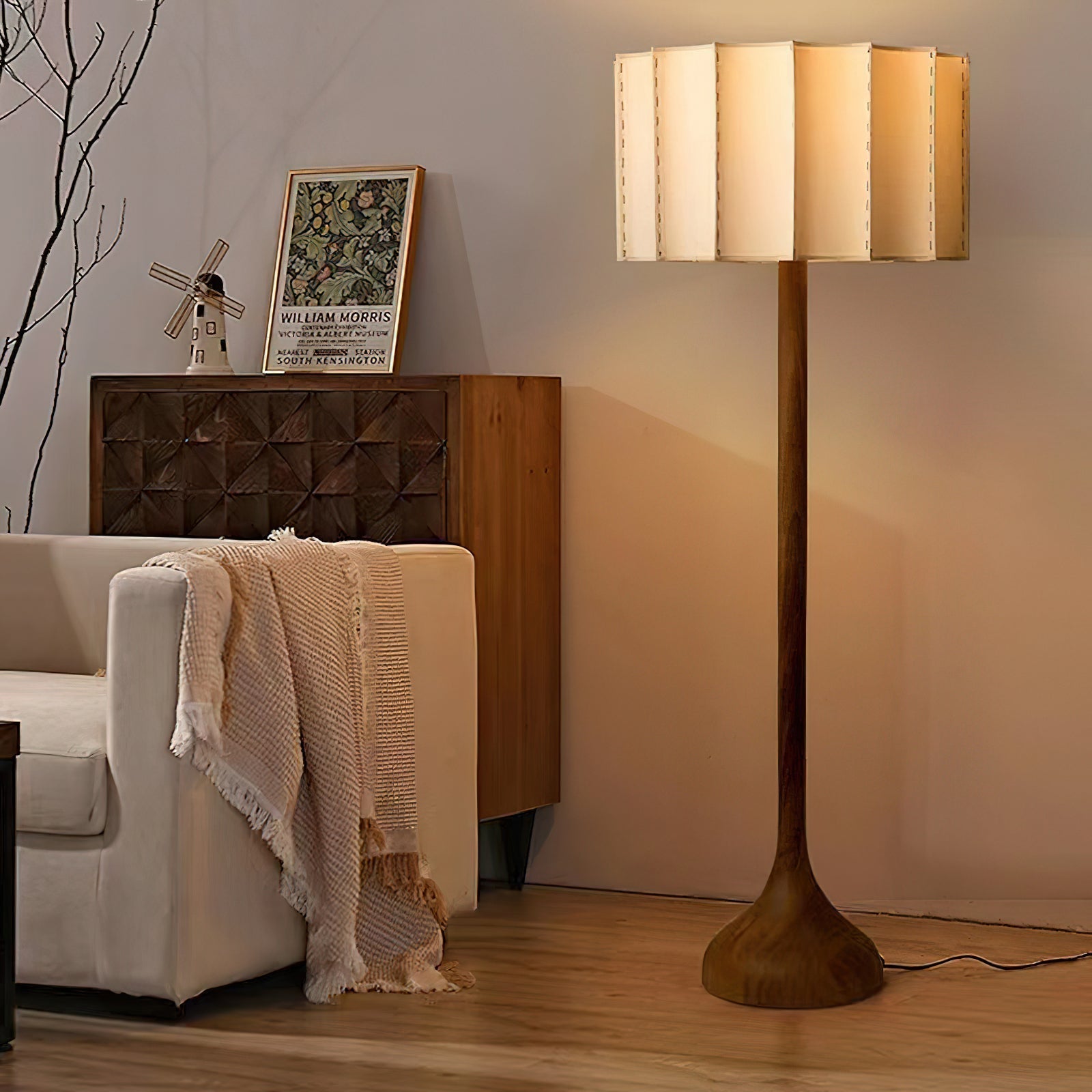 Bexi Minimalist Wood Floor Lamp