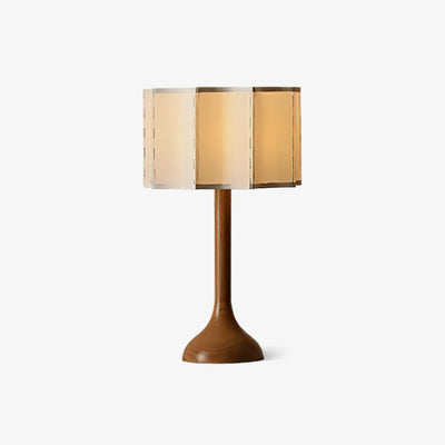 Livenq Wood Fabric Retro Table Lamp