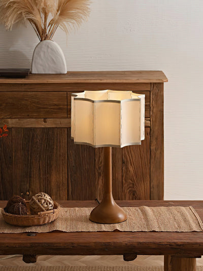 Livenq Wood Fabric Retro Table Lamp