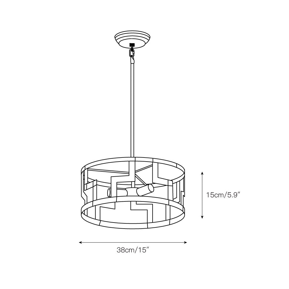 Matrix Gold Pendant Lamp