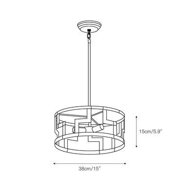 Matrix Gold Pendant Lamp