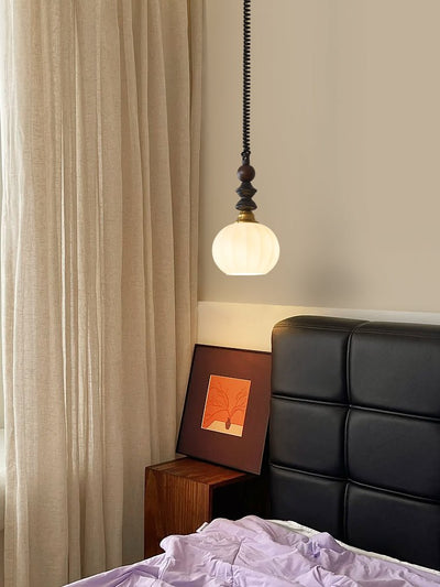 Halcyon Modern Minimalist Arch Wood Pendant Light