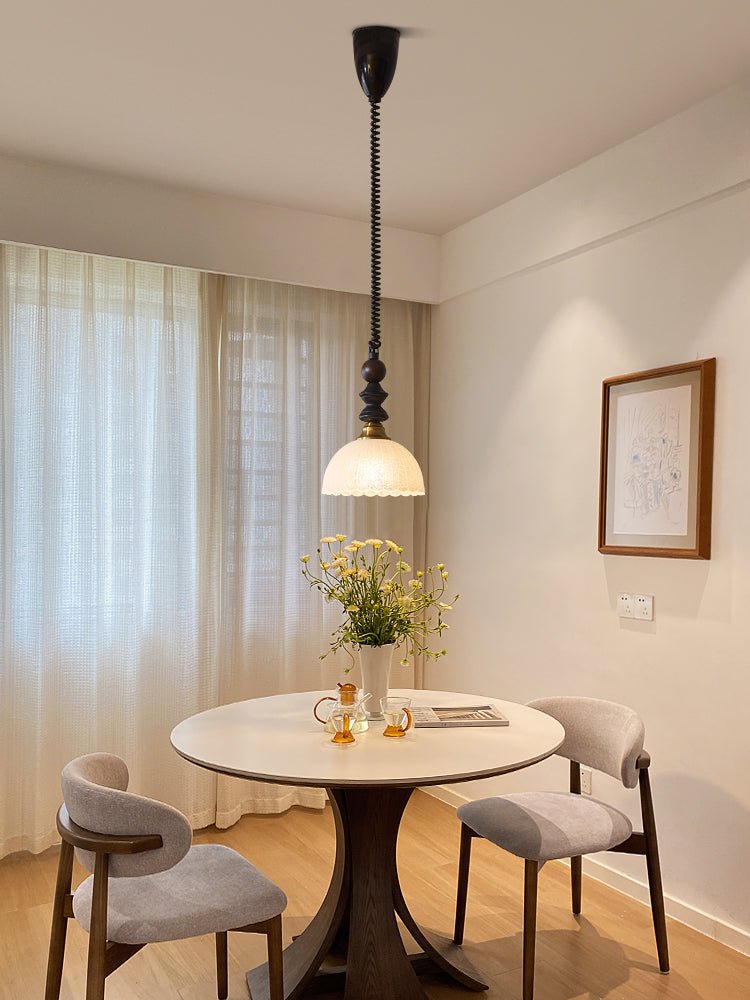 Halcyon Modern Minimalist Arch Wood Pendant Light