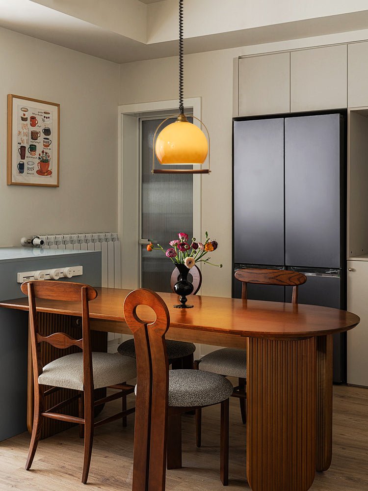 Halcyon Modern Minimalist Arch Wood Pendant Light