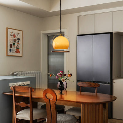Halcyon Modern Minimalist Arch Wood Pendant Light