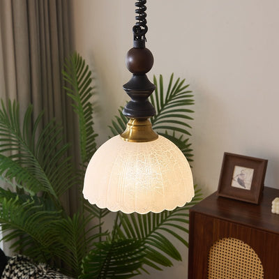 Halcyon Modern Minimalist Arch Wood Pendant Light