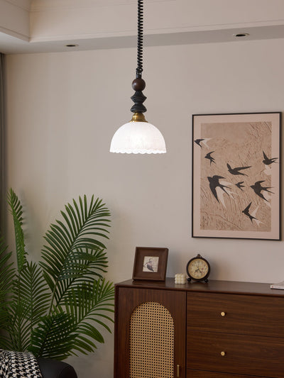 Halcyon Modern Minimalist Arch Wood Pendant Light