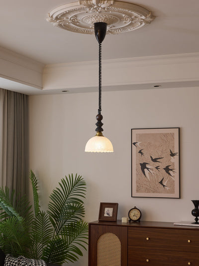 Halcyon Modern Minimalist Arch Wood Pendant Light