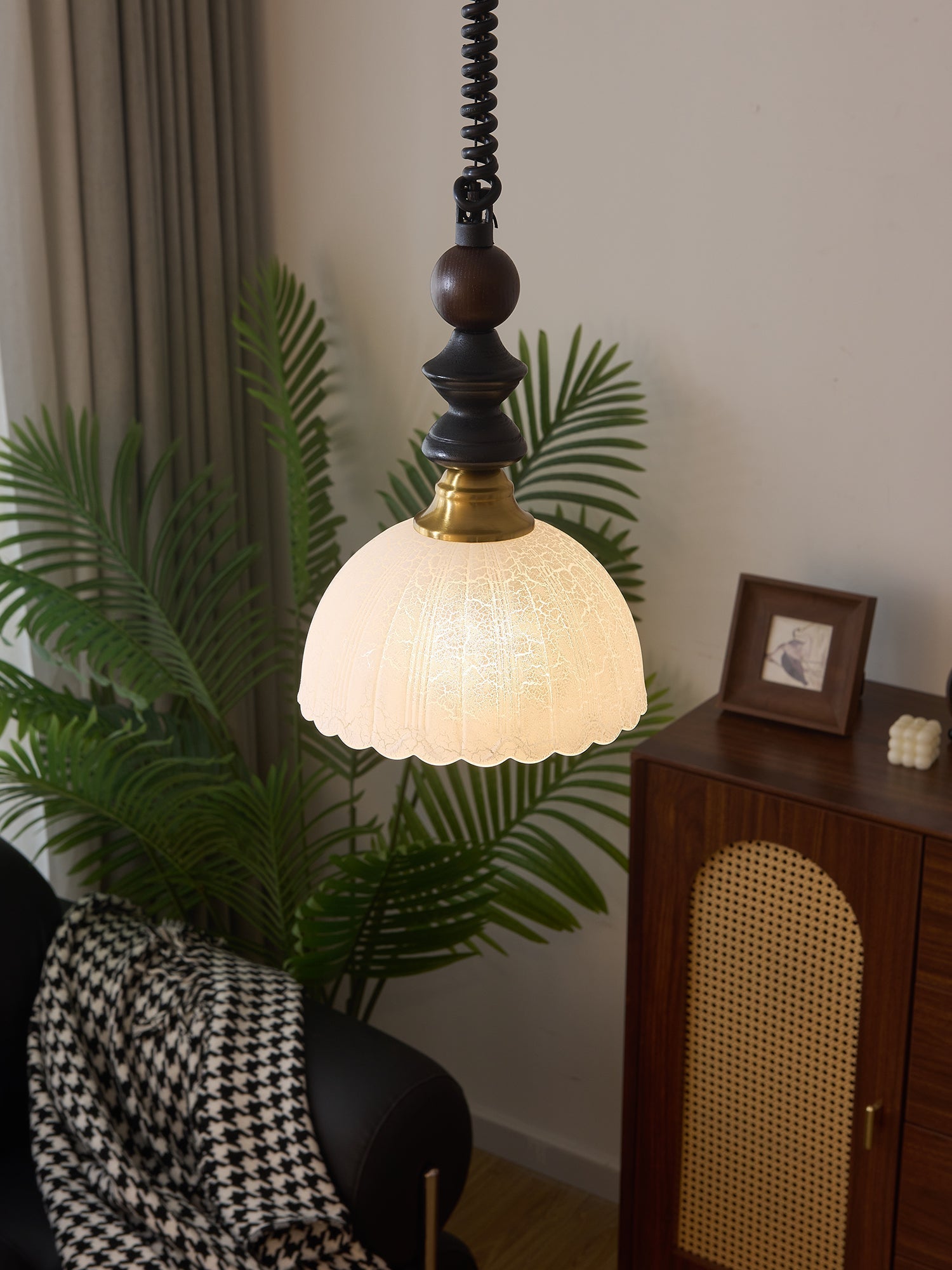 Halcyon Modern Minimalist Arch Wood Pendant Light