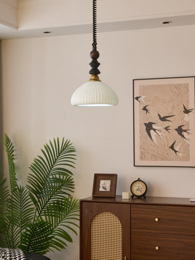 Halcyon Modern Minimalist Arch Wood Pendant Light