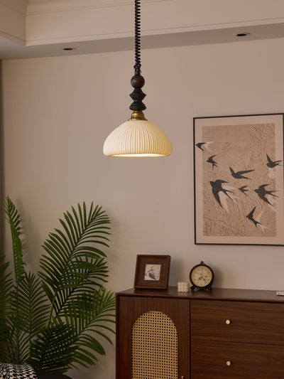 Halcyon Modern Minimalist Arch Wood Pendant Light