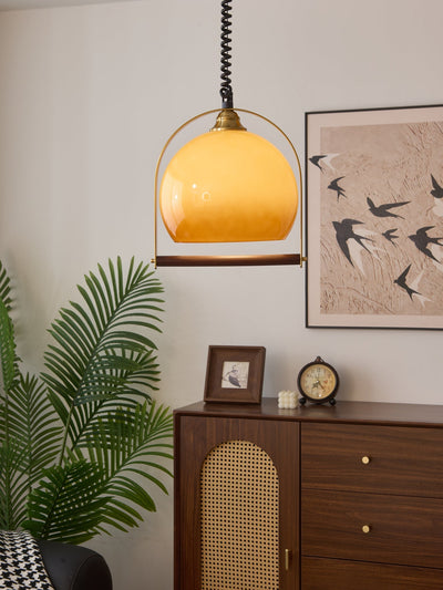 Halcyon Modern Minimalist Arch Wood Pendant Light