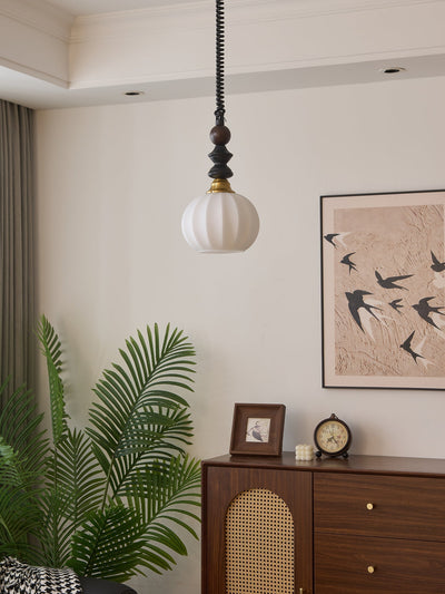 Halcyon Modern Minimalist Arch Wood Pendant Light