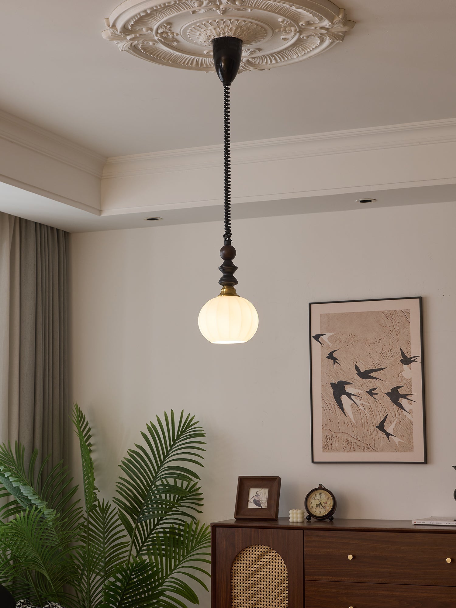 Halcyon Modern Minimalist Arch Wood Pendant Light