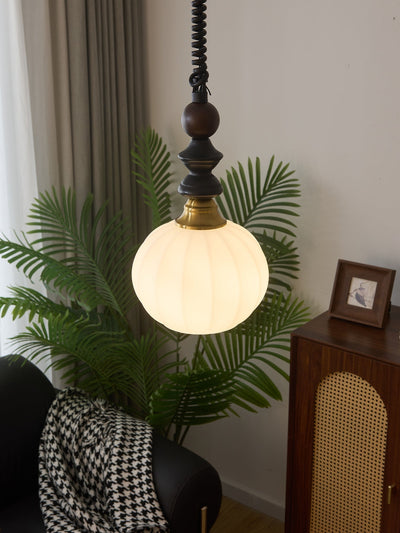 Halcyon Modern Minimalist Arch Wood Pendant Light