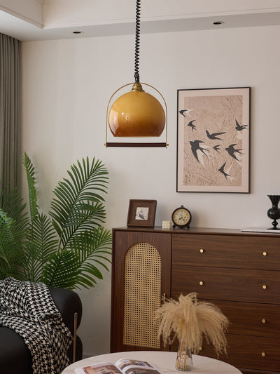 Halcyon Modern Minimalist Arch Wood Pendant Light