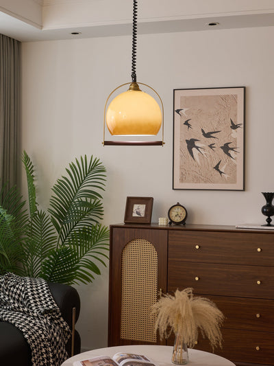 Halcyon Modern Minimalist Arch Wood Pendant Light
