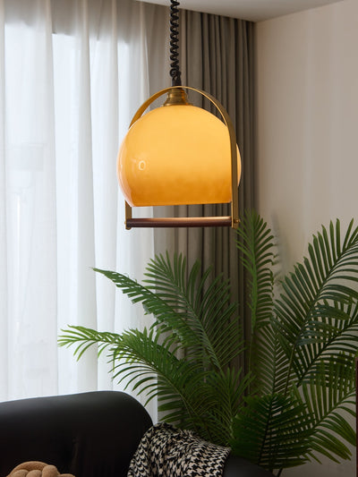 Halcyon Modern Minimalist Arch Wood Pendant Light