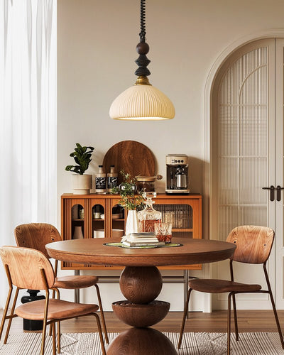 Halcyon Modern Minimalist Arch Wood Pendant Light