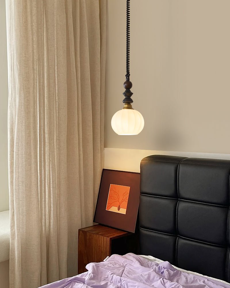 Halcyon Modern Minimalist Arch Wood Pendant Light