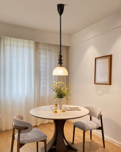 Halcyon Modern Minimalist Arch Wood Pendant Light