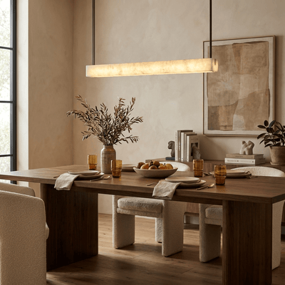 Niveraine Alabaster Linear Pendant Lamp