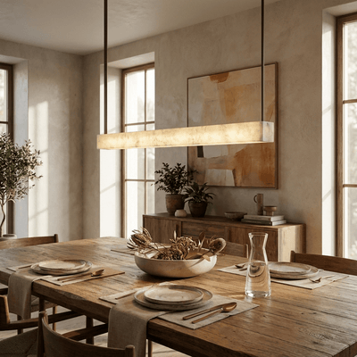 Niveraine Alabaster Linear Pendant Lamp