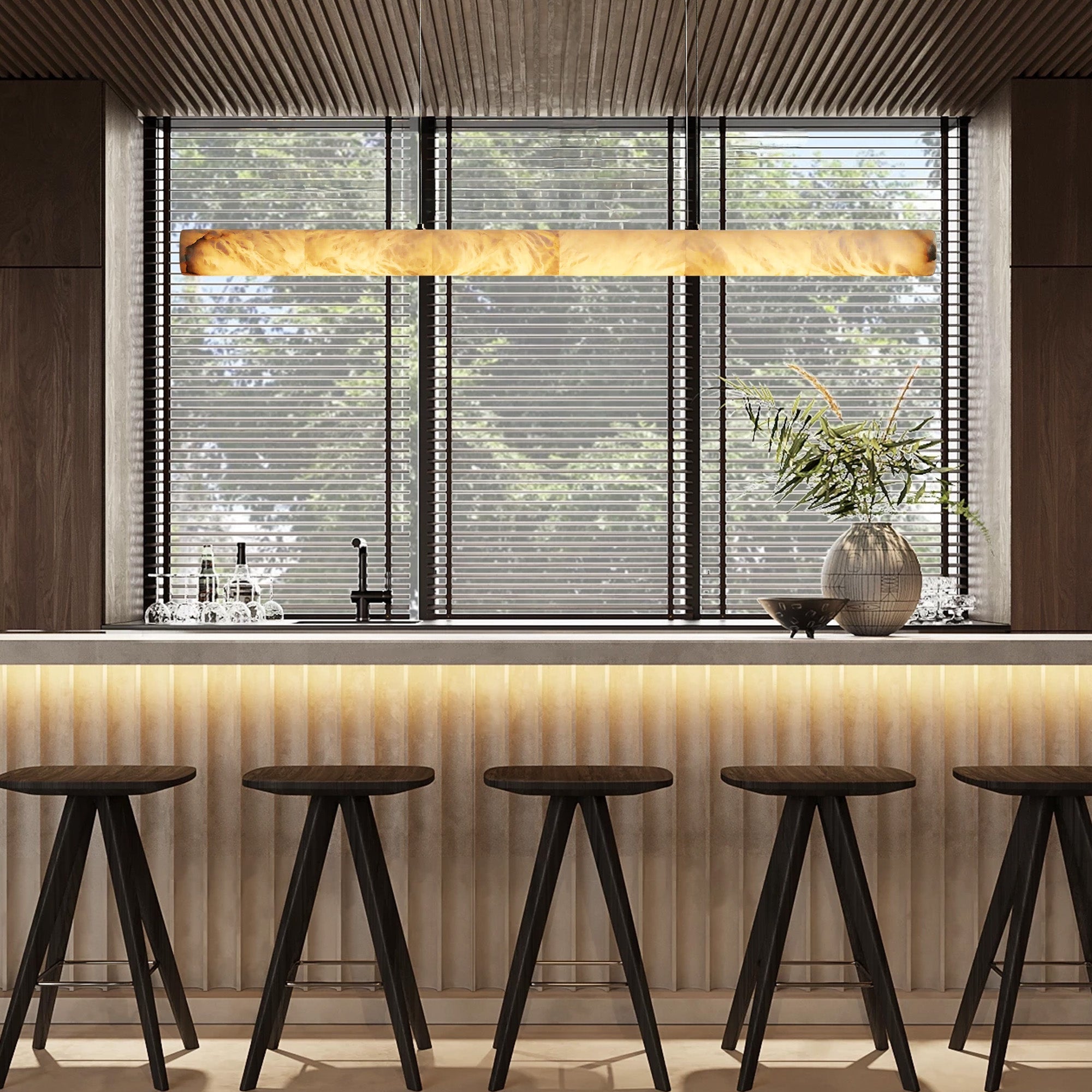 Wrenmere Linear Alabaster Chandelier