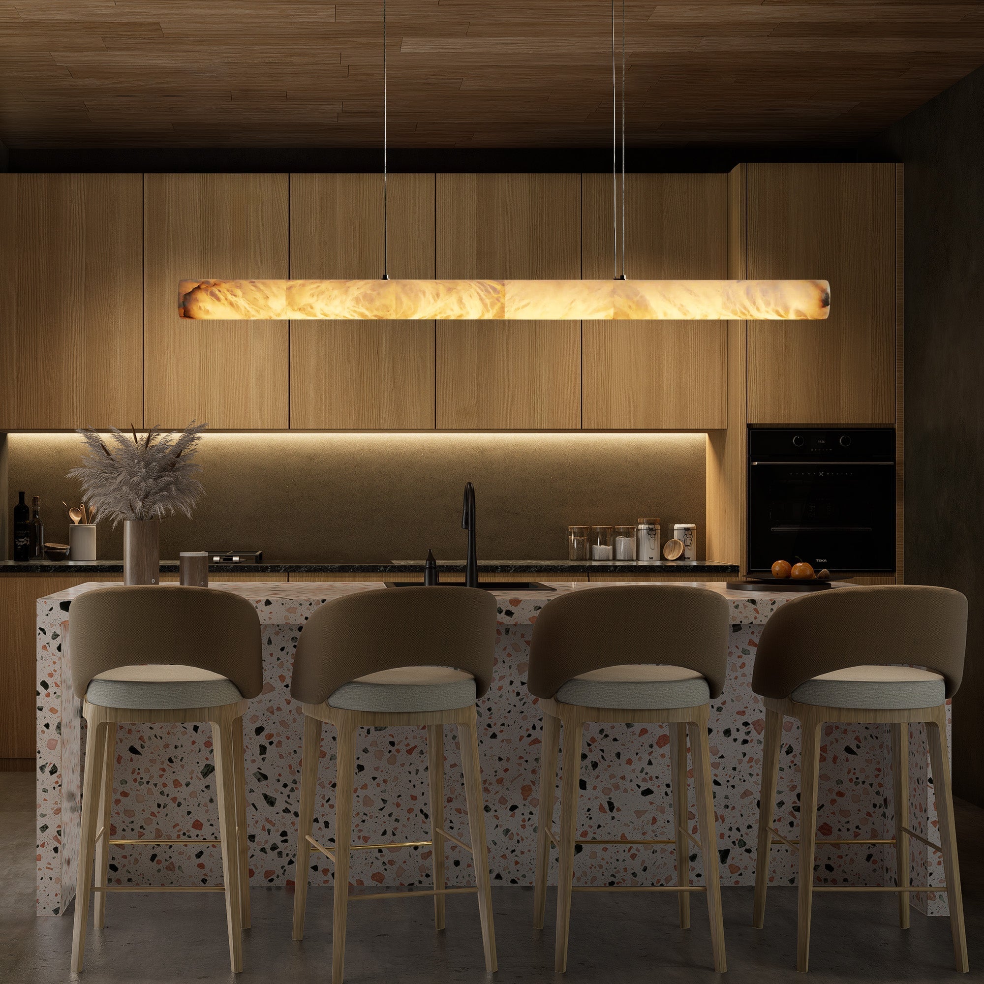 Wrenmere Linear Alabaster Chandelier