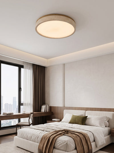 Haverleigh Travertine Flush Mount Light